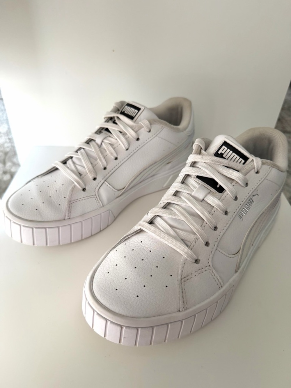 PUMA Cali Star Sneakers Iridescent Silver/White - Big Kids Size 5
